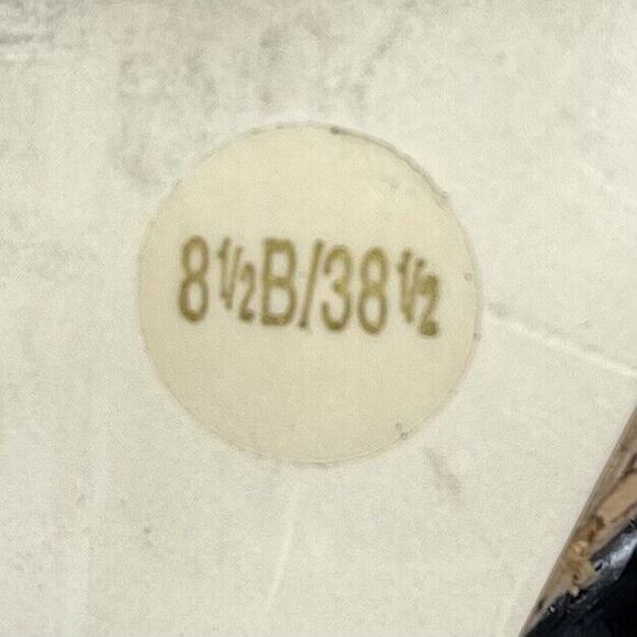 Jessica Simpson Leather Pumps Size 8.5 Black Cork High Heel Made In Brazil - Picture 2 of 12